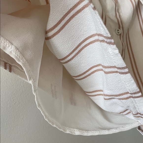 Privacy Please Ruffle Stripe Blouse-Small - Picture 5 of 11